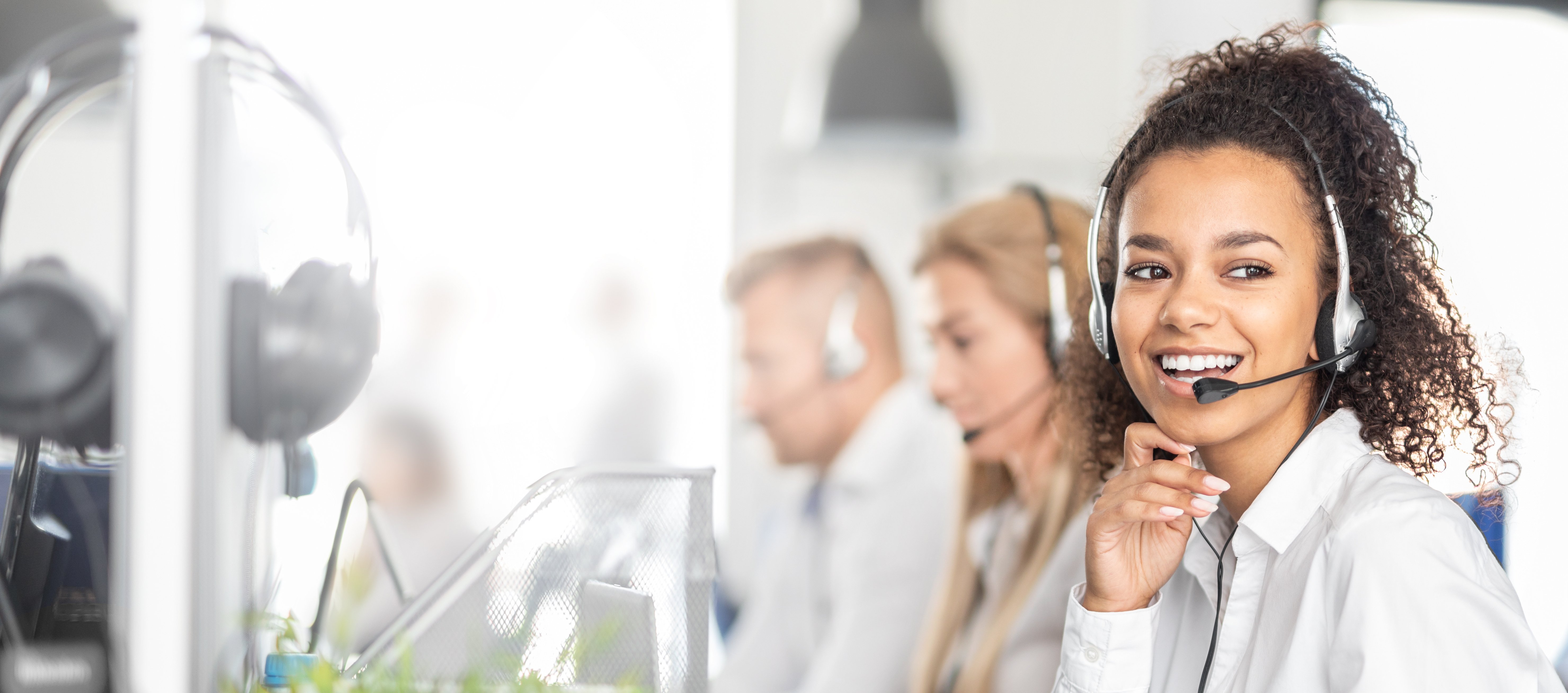 Group of Call Center Agents at Work